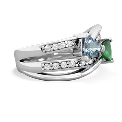 Aquamarine Bowtie 14K White Gold ring R2360