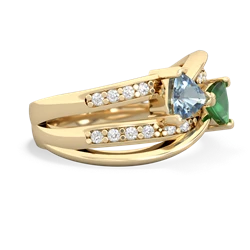 Aquamarine Bowtie 14K Yellow Gold ring R2360