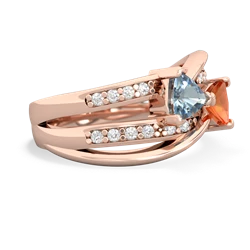 Aquamarine Bowtie 14K Rose Gold ring R2360