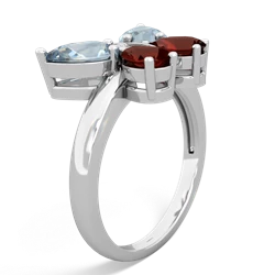 Aquamarine Butterfly 14K White Gold ring R2215