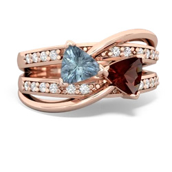 Aquamarine Bowtie 14K Rose Gold ring R2360