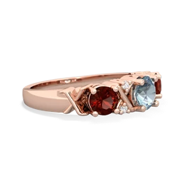 Aquamarine Hugs And Kisses 14K Rose Gold ring R5016