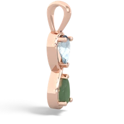 Aquamarine Infinity 14K Rose Gold pendant P5050