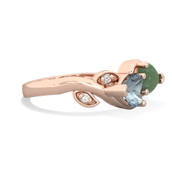 Aquamarine Floral Elegance 14K Rose Gold ring R5790