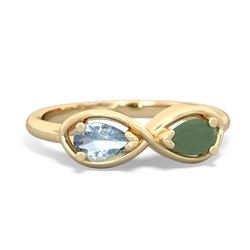 Aquamarine Infinity 14K Yellow Gold ring R5050