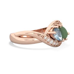 Aquamarine Summer Winds 14K Rose Gold ring R5342