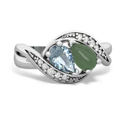 Aquamarine Summer Winds 14K White Gold ring R5342