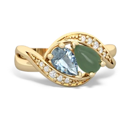 Aquamarine Summer Winds 14K Yellow Gold ring R5342