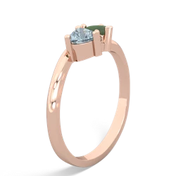 Aquamarine Sweethearts 14K Rose Gold ring R5260