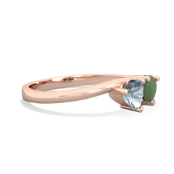 Aquamarine Sweethearts 14K Rose Gold ring R5260