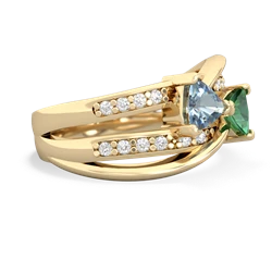 Aquamarine Bowtie 14K Yellow Gold ring R2360