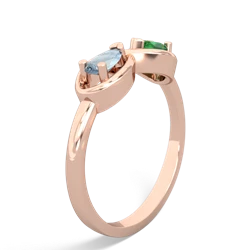 Aquamarine Infinity 14K Rose Gold ring R5050