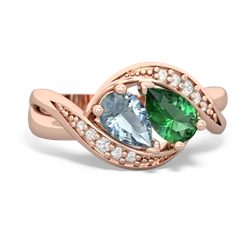 Aquamarine Summer Winds 14K Rose Gold ring R5342