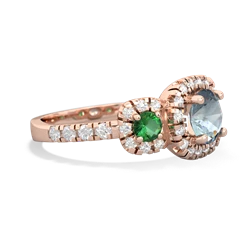 Aquamarine Regal Halo 14K Rose Gold ring R5350