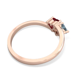 Aquamarine Sweethearts 14K Rose Gold ring R5260