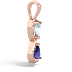 Aquamarine Infinity 14K Rose Gold pendant P5050