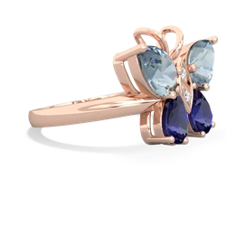 Aquamarine Butterfly 14K Rose Gold ring R2215