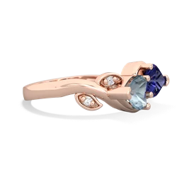 Aquamarine Floral Elegance 14K Rose Gold ring R5790