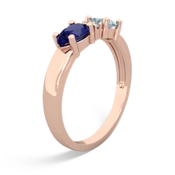 Aquamarine Pear Bowtie 14K Rose Gold ring R0865