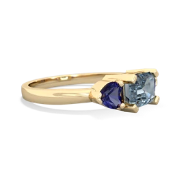 Aquamarine Three Stone 14K Yellow Gold ring R5235