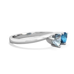 Aquamarine Sweethearts 14K White Gold ring R5260