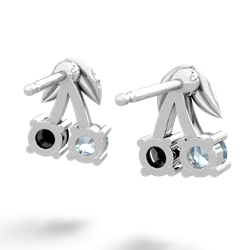 Aquamarine Sweet Cherries 14K White Gold earrings E7001