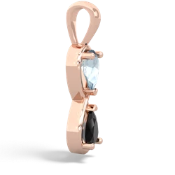 Aquamarine Infinity 14K Rose Gold pendant P5050