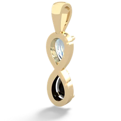 Aquamarine Infinity 14K Yellow Gold pendant P5050