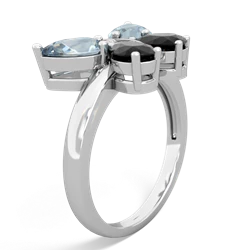 Aquamarine Butterfly 14K White Gold ring R2215