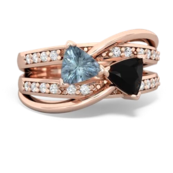 Aquamarine Bowtie 14K Rose Gold ring R2360