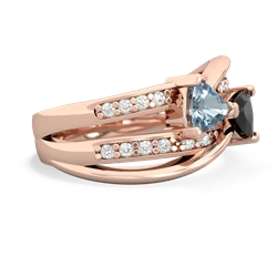 Aquamarine Bowtie 14K Rose Gold ring R2360