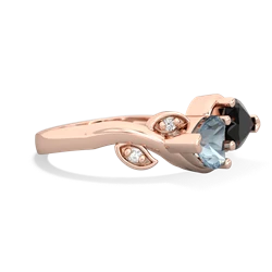 Aquamarine Floral Elegance 14K Rose Gold ring R5790