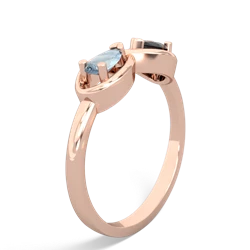 Aquamarine Infinity 14K Rose Gold ring R5050