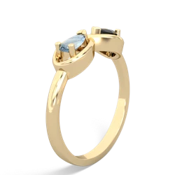 Aquamarine Infinity 14K Yellow Gold ring R5050