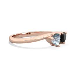 Aquamarine Sweethearts 14K Rose Gold ring R5260