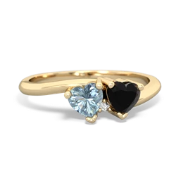 Aquamarine Sweethearts 14K Yellow Gold ring R5260