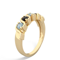 Aquamarine Anniversary Band 14K Yellow Gold ring R2089