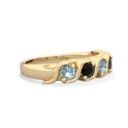 Aquamarine Anniversary Band 14K Yellow Gold ring R2089