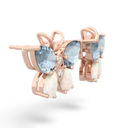 Aquamarine Butterfly 14K Rose Gold earrings E2215