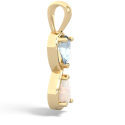 Aquamarine Infinity 14K Yellow Gold pendant P5050