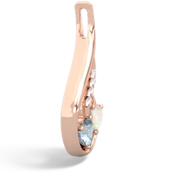 Aquamarine Keepsake Curves 14K Rose Gold pendant P5450