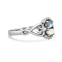 Aquamarine Love Nest 14K White Gold ring R5860