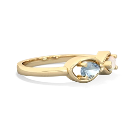 Aquamarine Infinity 14K Yellow Gold ring R5050