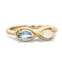 Aquamarine Infinity 14K Yellow Gold ring R5050