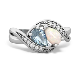 Aquamarine Summer Winds 14K White Gold ring R5342