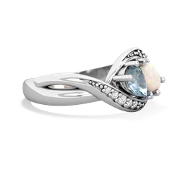 Aquamarine Summer Winds 14K White Gold ring R5342