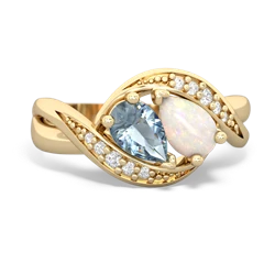 Aquamarine Summer Winds 14K Yellow Gold ring R5342