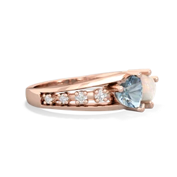 Aquamarine Heart To Heart 14K Rose Gold ring R3342