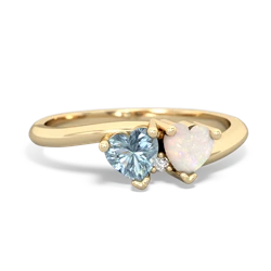 Aquamarine Sweethearts 14K Yellow Gold ring R5260