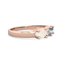 Aquamarine Pear Bowtie 14K Rose Gold ring R0865